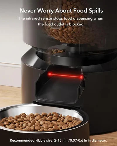 Vista 6 de PETLIBRO - Comedero automático para gatos, dispensador automático de comida para perros con preservación de frescura, comederos programables