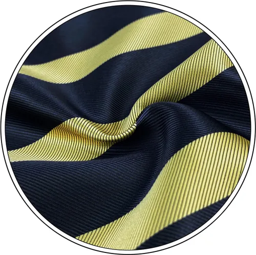 Vista 12 de S&W SHLAX&WING Corbata para hombres Lazos a rayas verde, amarillo y azul para trajes de negocios