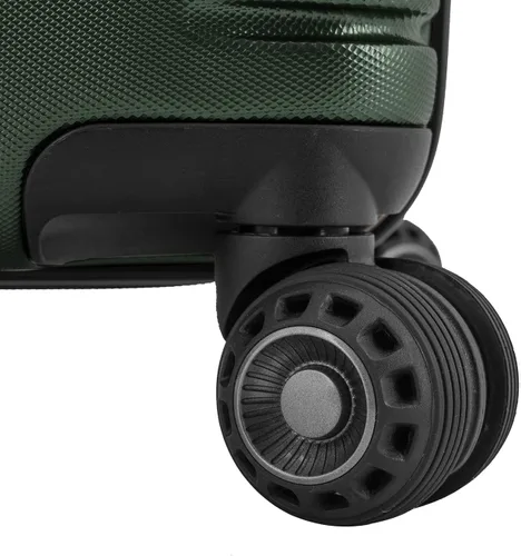 Vista 9 de Traveler's Choice Archer - Maleta de policarbonato de lado duro, Verde, Equipaje de mano, 21 pulg.