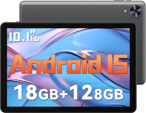 Vista 14 de Tablet Android 15 2026, 10.1 pulgadas, HD, 18 GB de RAM, 128 GB de Negro