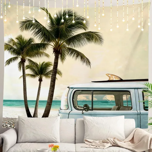 Vista 124 de Shrahala Modern Abstract Artwork Wall Tapestry, Orange Black Beige Wall Hanging Large Tapestry Decoration Polyester Fiber White Hem Around for Dorm