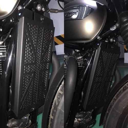 Vista 2 de ESPEEDMTC para Triumph THRUXTON 1200/R/RS/TFC 2016-2022 Protector de rejilla de radiador Protector de guardabarros Cubierta de protección Accesorios