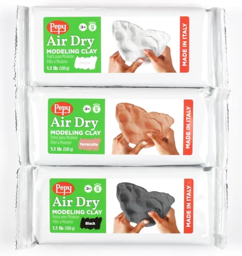 Vista 10 de Pepy Arcilla de modelado europea de alta calidad, color negro, barra de 1.1 libras, arcilla endurecedora al aire fácil de usar para proyectos
