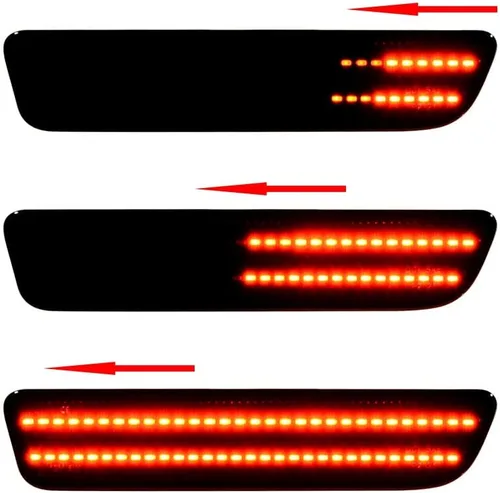 Vista 2 de Kit de luces LED DYNAMIC LED intermitentes para parachoques trasero compatible con Ford Mustang Base/Bullitt/GT/Shelby GT500/Shelby GT50OKR 2005-2009