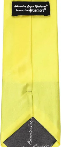 Vista 166 de tiemart Corbata de color sólido para hombre Longitud estándar