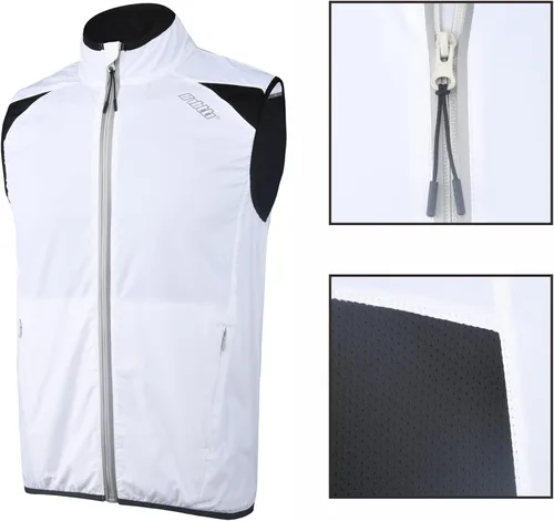 Vista 4 de bpbtti Chaleco de ciclismo para hombre, rompevientos sin mangas con dos bolsillos laterales (2.0), resistente al viento, transpirable y reflectante