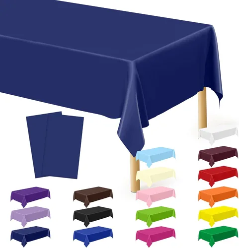 Vista 14 de Suministros de regreso a clases, 2 manteles de 108 x 54 pulgadas, manteles desechables coloridos para el primer día de escuela, rectangular