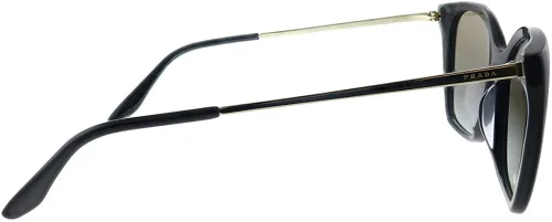 Vista 3 de Prada PR 12XS 1AB0A7 - Lentes de sol de plástico negro con gradiente gris