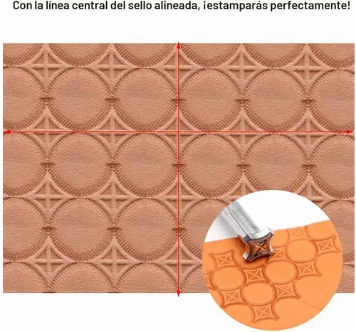 Vista 2 de Sellos de cuero, 2pcs herramientas de estampado para el trabajo