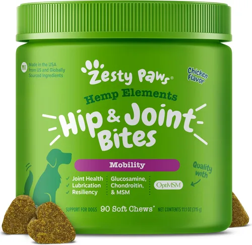 Vista 19 de Zesty Paws Cadera y articulación para perros, glucosamina para perros Suplemento de cadera y articulaciones con condroitina, MSM, vitaminas C y E