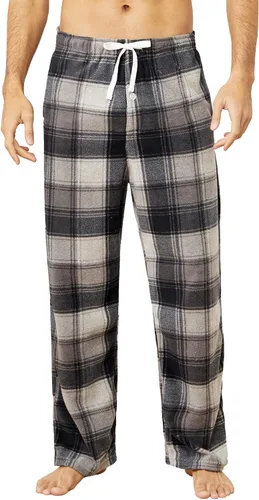Vista 7 de U2SKIIN Pantalones de pijama de forro polar para hombre, pantalones de Buffalo Plaid-rojo