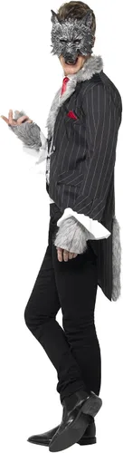 Vista 2 de Smiffys mens Deluxe Big Bad Wolf Costume, Grey