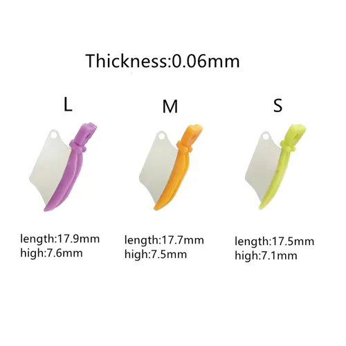 Vista 4 de Cuchillo de cuña dental, sistema de matriz seccional, cuchillo de cuña de plástico interproximal con protección, accesorios de ortodoncia M3 L