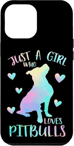 Vista 26 de Just a Girl Who Loves Pitbulls Watercolor Cute Pitbull Mama Case for iPhone 17