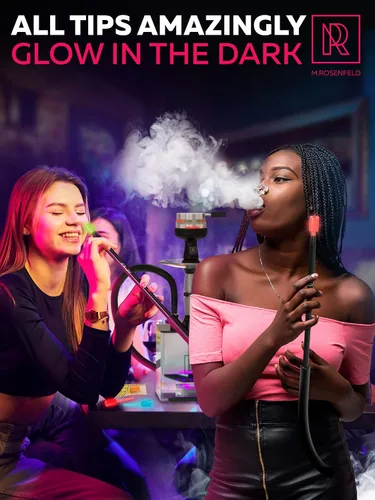 Vista 4 de Candy Hookah Tips – 12 piezas que brillan en la oscuridad Jolly Tips – Puntas de cachimba envueltas individualmente accesorios de chupeta – 12