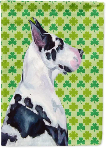 Vista 240 de Caroline's Treasures SS4442GF Affenpinscher Bandera de jardín con retrato de trébol del día de San Patricio para buzón, bandera decorativa