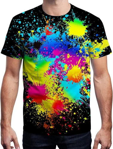 Vista 3 de Camiseta de manga corta unisex con estampado casual 3D de Syaimn