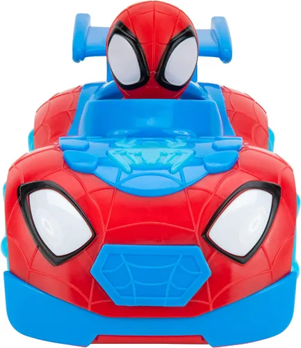 Vista 4 de Marvel's Spidey and HIS Amazing Friends Flash 'N' Dash Web Crawler - Vehículo rastreador de red motorizado con luces y sonidos - Juguetes con tus