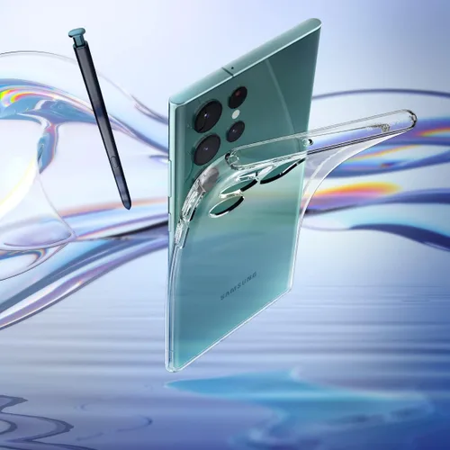 Vista 3 de Spigen Cristal líquido diseñado para Galaxy S22 Ultra Case (2022) - Cristal transparente