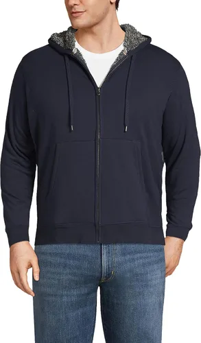 Vista 4 de Lands' End Sudadera con capucha de forro polar Sherpa con cremallera completa para hombre