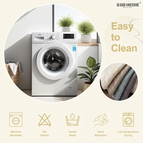 Vista 7 de HANDONTIME Funda de sofá de algodón para perros, transpirable y apta para mascotas, funda bordada para sofá para perro, elegante funda acolchada