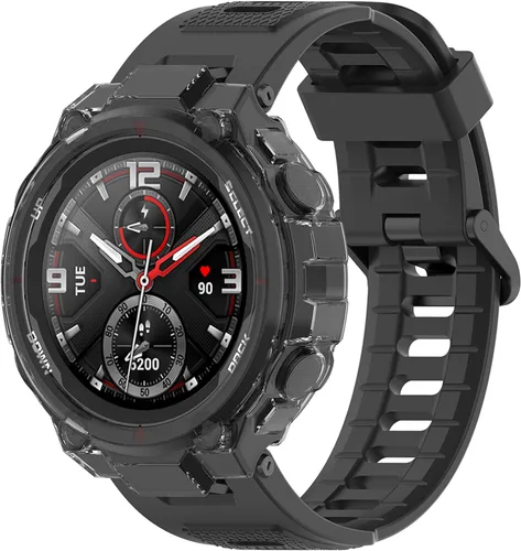 Vista 5 de Funda protectora para Amazfit T-Rex Pro, resistente a los arañazos, suave y duradera, funda protectora de TPU transparente, accesorios para Amazfit