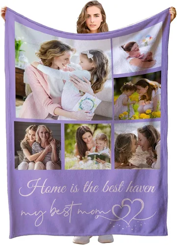 Vista 30 de Manta personalizada con imagen, manta de fotos personalizada, manta personalizada, regalos personalizados para novio, novia, mamá