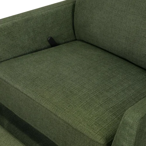 Vista 9 de DaVinci Carter's Ethan - Sillón reclinable giratorio, lino verde bosque
