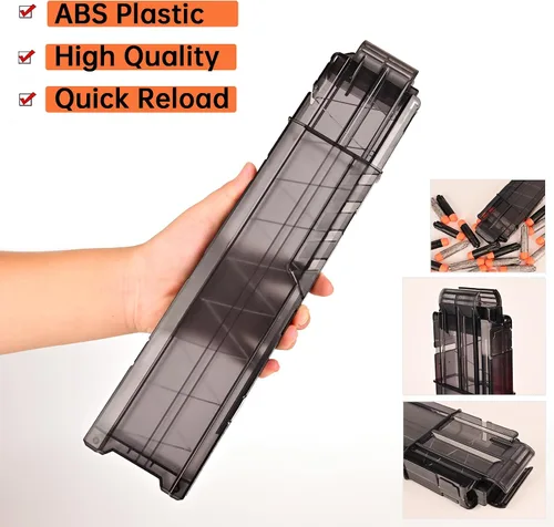 Vista 5 de Revista, 18 pinzas de dardos para Nerf Ultra Series Blasters 4 piezas (negro)