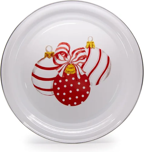 Vista 6 de Golden Rabbit Enamelware - Bandeja grande para servir, 20 pulgadas, casa de cangrejo