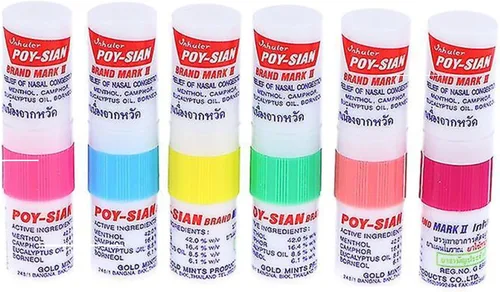 Vista 6 de POY-SIAN Mark II - Inhalador nasal de aromaterapia mentol, remedio natural a base de hierbas con aceites esenciales refrescantes Poysian