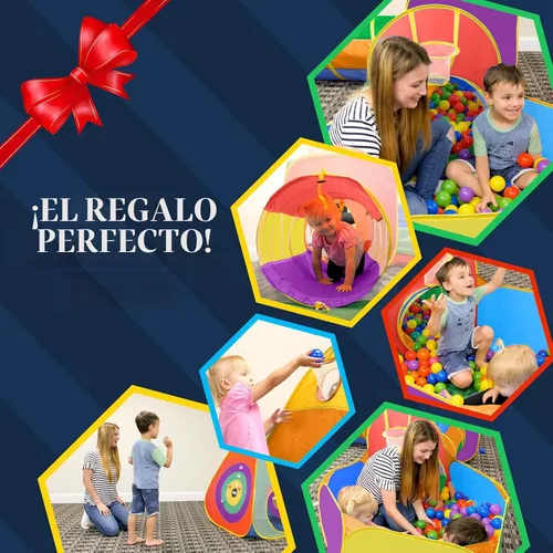Vista 2 de Regalo para niños pequeños y niñas, piscina de pelotas, carpa de juego y túneles para niños, el mejor regalo de cumpleaños para niños de 3, 4 y 5