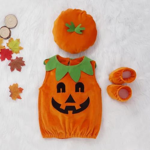 Vista 7 de ZHSKEUUN Newborn Baby Boys Girls Halloween AvocadoPumpkinDinosaur Costumes Halloween Cosplay