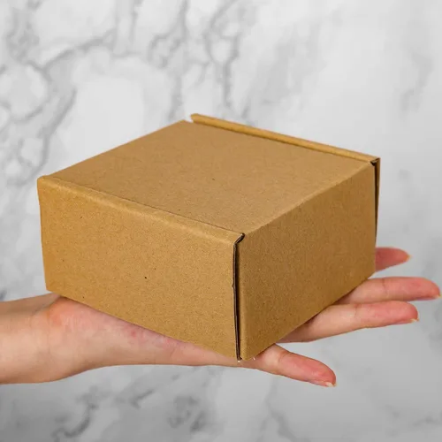 Vista 3 de RUSPEPA Sobres de cartón corrugado reciclables de papel Kraft, caja de cartón pequeña perfecta para envío, embalaje, regalos, manualidades, 4 x 4 x