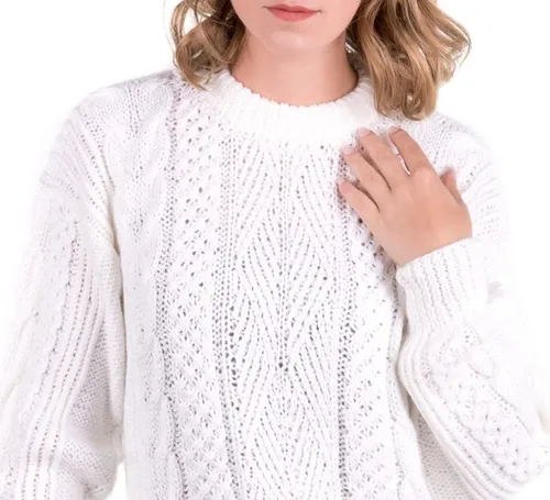 Vista 4 de Gamboa Suéteres de alpaca para mujer, suéter de punto ligero para mujer