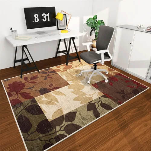 Vista 12 de Tapete para silla de oficina para suelo de madera dura, 48"x36" tapete protector de escritorio de computadora de fácil deslizamiento para silla Hoja