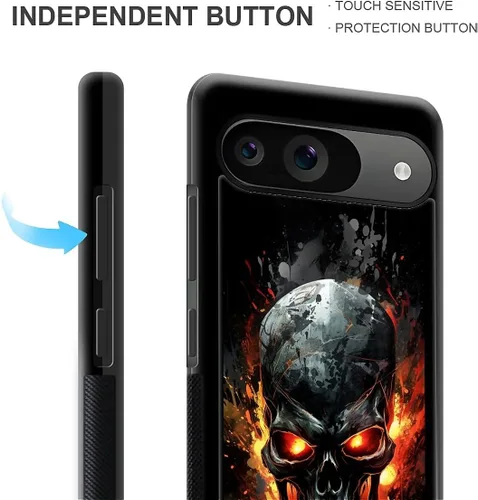 Vista 1280 de Compatible con Google Pixel 4A 5G Mobile Case Creative Acrylic Panel trasero Silicona Protección Grip especialmente diseñado para Google Pixel 4A 5G