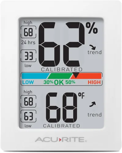 Vista 5 de General Tools Medidor de humedad MMD950 - Sensor de humedad e higrómetro digital AcuRite con monitor interior y escala de confort (01083M) medidor