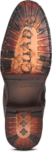 Vista 9 de Cuadra Botas urbanas para hombre en piel bovina con cremallera marrón