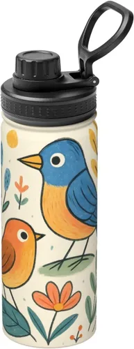 Vista 15 de Aurora Printed Insulated Water Bottle, 18oz Stainless Steel Funny Travel Mug, Leakproof Hot & Cold for Sports, Gym, Hiking