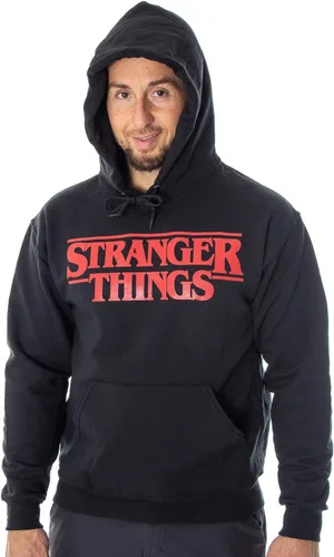 Vista 3 de Seven Times Six Stranger Things - Sudadera con capucha para hombre adulto con logotipo de Stranger Things