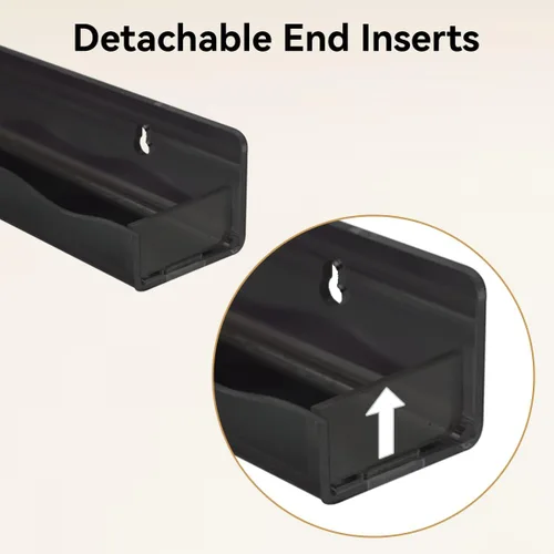 Vista 4 de BTremary - Estante para esmaltes de uñas de 15" montado en pared, acrílico, organizador y almacenamiento de pinturas en gel con tapas de extremo
