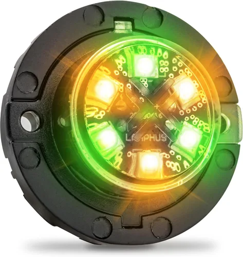 Vista 21 de Lamphus SnakeEye III - Luz estroboscópica de posición oculta [SAE Clase 1] [IP67 Impermeable] [72 Modos de flash] [Función TBT] Luces de advertencia