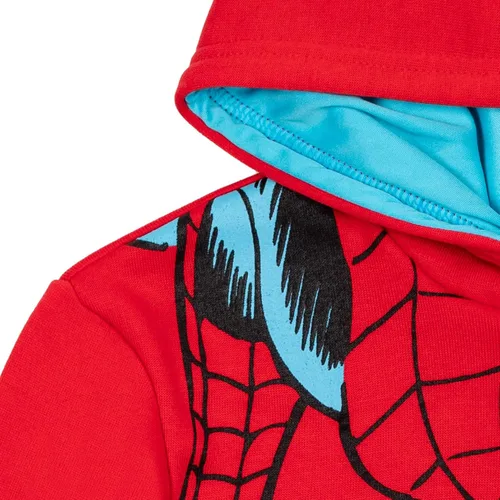 Vista 2 de Marvel Avengers Captain America Spider-Man Iron Man Venom - Sudadera con capucha de vellón para niños pequeños a niños grandes