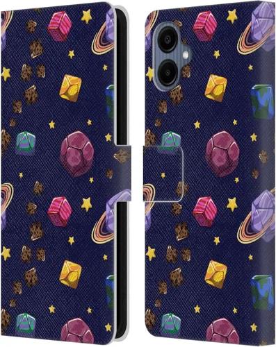 Vista 165 de Head Case Designs Officially Licensed Carla Morrow Colorful Space Dice Patterns Leather Wallet Case Compatible with Samsung Galaxy A07 4G