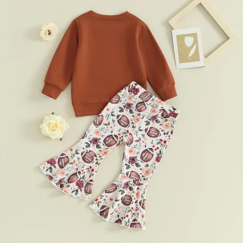 Vista 3 de Amnnchya Traje de San Valentín para niña pequeña, sudadera roja con estampado de campana, ropa de San Valentín