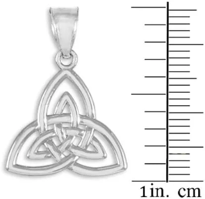 Vista 2 de Colgante triquetra de plata de ley 925 con nudo celta, Plata esterlina, No es una piedra preciosa