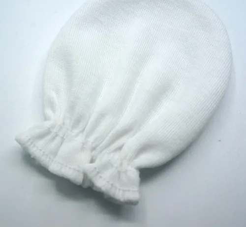 Vista 2 de 12 pares de manoplas unisex para bebé, sin arañazos, 100% algodón, color sólido