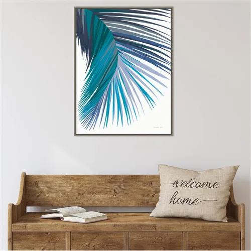 Vista 9 de Amanti Art Lienzo enmarcado para pared, 30 x 23 pulgadas, hoja de palma retro II Cool por Danhui Nai, lienzo enmarcado para pared, arte abstracto