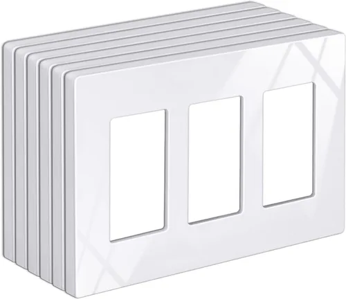Vista 21 de BESTTEN - Placa de pared decorativa sin tornillos de 1 banda, tamaño mediano de 4.88 pulgadas de alto x 3.11 pulgadas de ancho, USWP6 blanco nieve